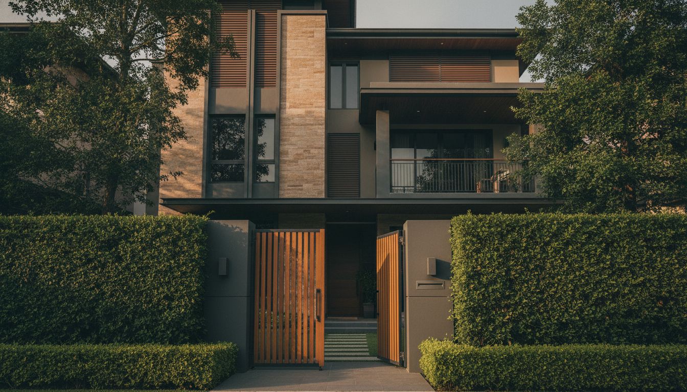 Singapore landed home facade in District 10