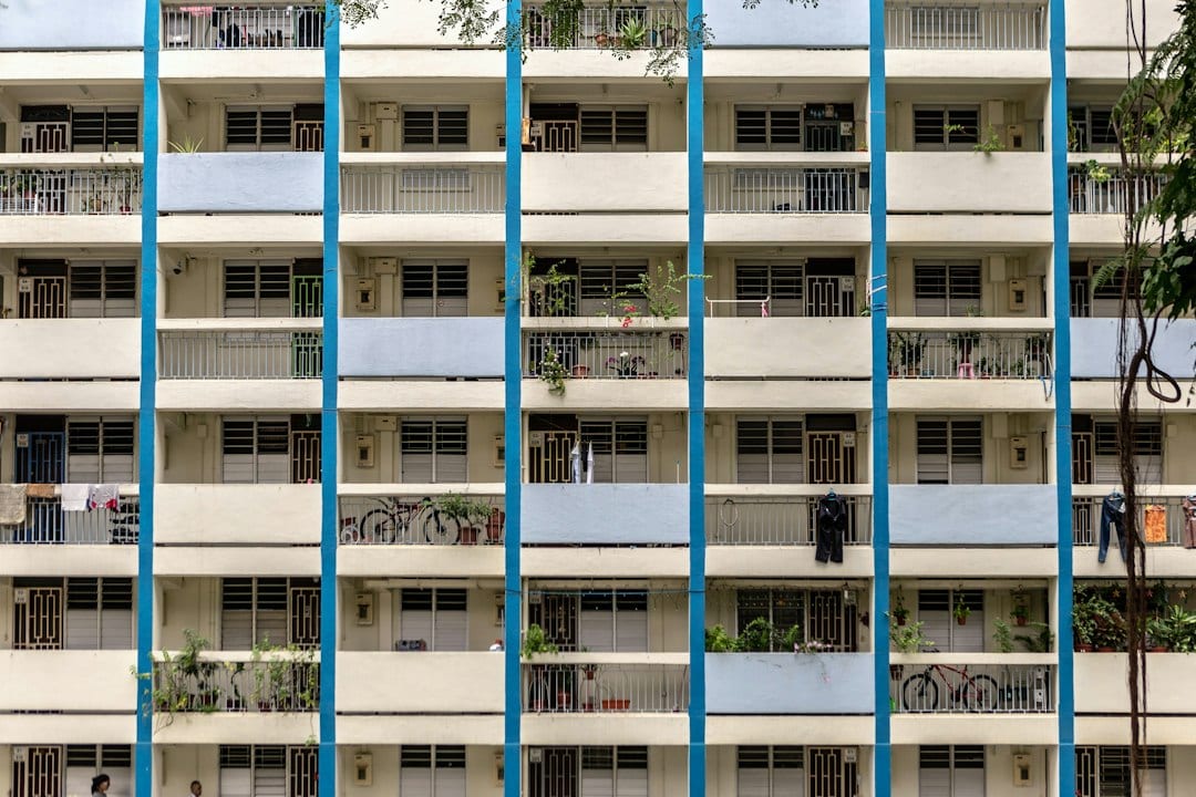Architectural facade detail of a Singapore landed home