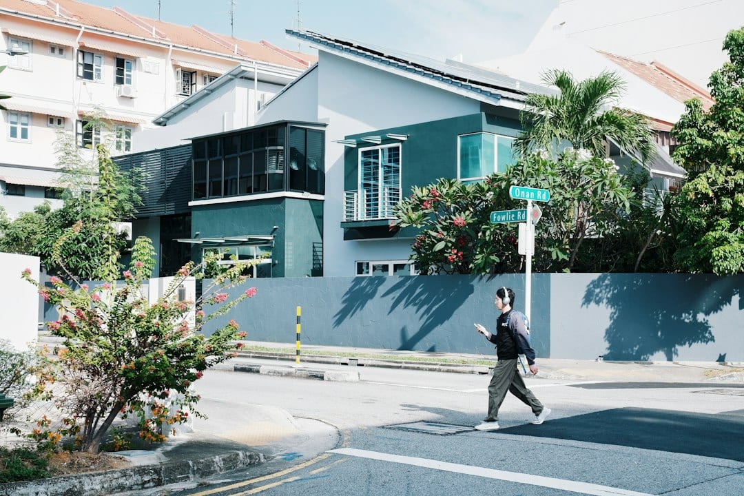 Semi-detached landed house exterior in Singapore