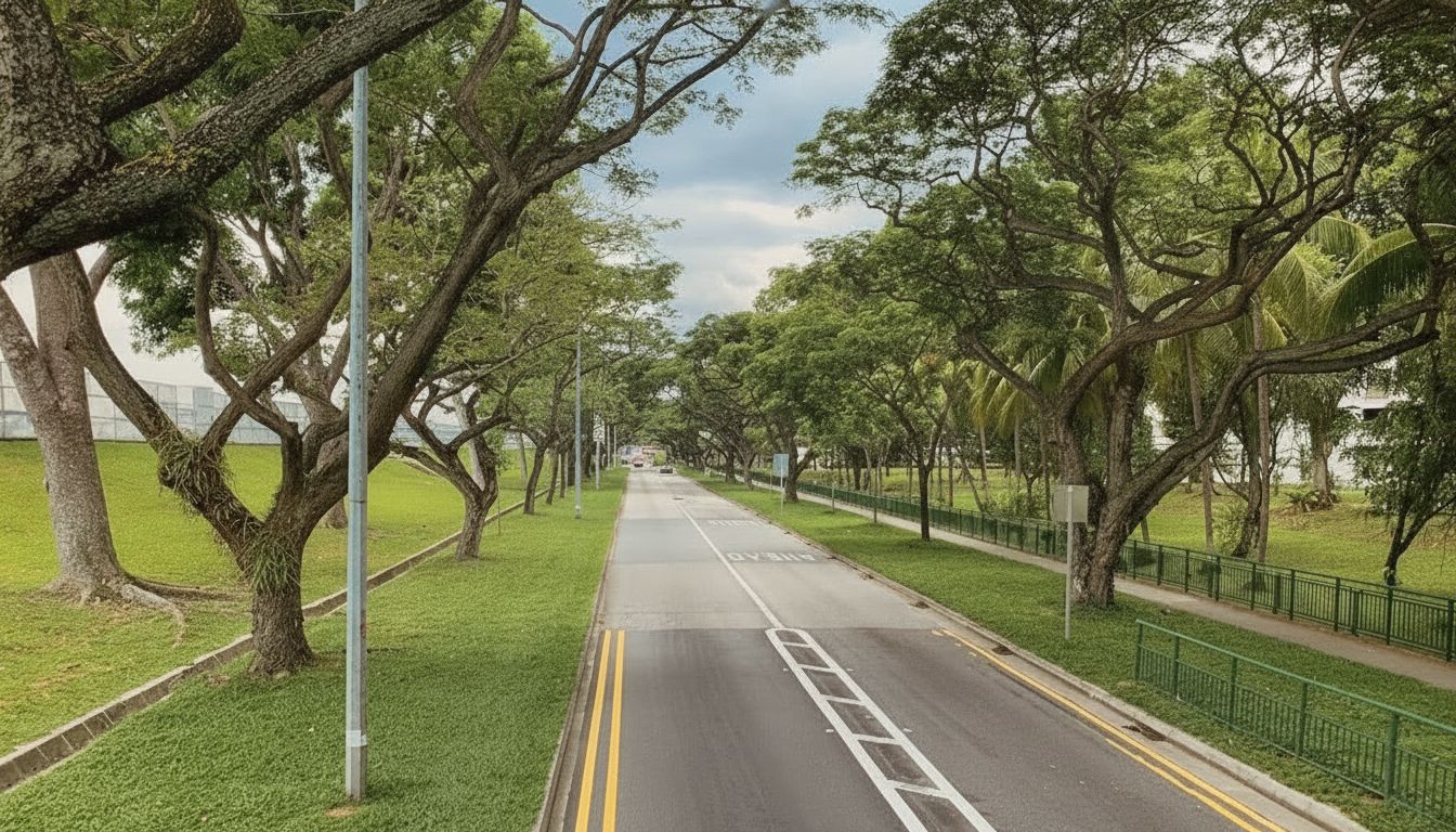 Tree-lined Cypress Avenue street view in District 10